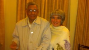 Joette Calabrese with Dr. Prasanta Banerji at the PBHRF clinic in Kolkata