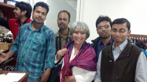 Joette Calabrese with the Homeopathic doctors at the PBHRF clinic on her recent visit in 2013