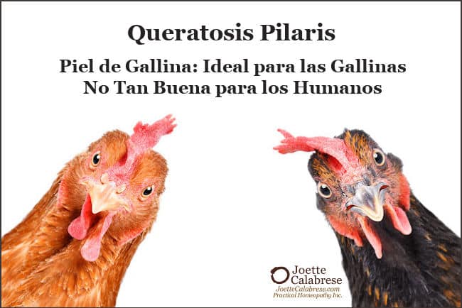 Joette Calabrese, Homeopatía Práctica®, Queratosis Pilaris: La piel de pollo es buena para los pollos, pero no tanto para los humanos